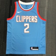 NBA Men Los Angeles Clippers Light Blue LEONARD#2 Jersey High Quality Name and Number Print