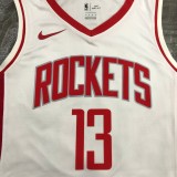NBA Men Season 2021 Houston Rockets White #13 HARDEN Jersey High Quality Name and Number Print