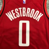 NBA Men Season 2021 Houston Rockets Red #0 WESTBROOK Jersey High Quality Name and Number Print