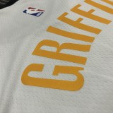 NBA Men Season 2021 Brooklyn Nets White City #2 GRIFFIN Jersey High Quality Name and Number Print