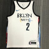 NBA Men Season 2021 Brooklyn Nets White City #2 GRIFFIN Jersey High Quality Name and Number Print