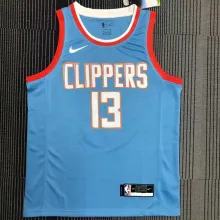 NBA Men Los Angeles Clippers Light Blue #13 GEORGE Jersey High Quality Name and Number Print