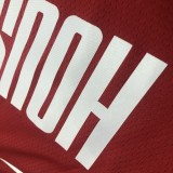NBA Men Houston Rockets Red with Yellow Lines #1 MCGRADY Jersey High Quality Name and Number Print