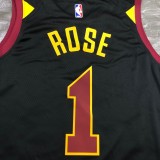 NBA Men Season 2021 Cleveland Cavaliers Black #1 ROSE Jersey High Quality Name and Number Print