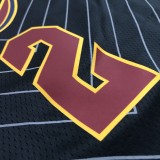 NBA Men Season 2021 Cleveland Cavaliers Black #2 IRVING Jersey High Quality Name and Number Print
