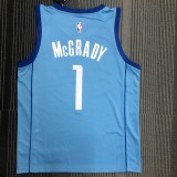 NBA Men Season 2021 Houston Rockets Light Blue City #1 MCGRADY Jersey High Quality Name and Number Print