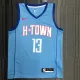 NBA Men Season 2021 Houston Rockets Light Blue City #13 HARDEN Jersey High Quality Name and Number Print
