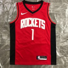 NBA Men Season 2021 Houston Rockets Red #1 MCGRADY Jersey High Quality Name and Number Print