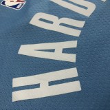 NBA Men Season 2021 Houston Rockets Light Blue City #13 HARDEN Jersey High Quality Name and Number Print