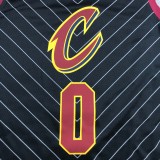 NBA Men Season 2021 Cleveland Cavaliers Black #0 Love Jersey High Quality Name and Number Print