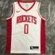 NBA Men Season 2021 Houston Rockets White #0 WESTBROOK Jersey High Quality Name and Number Print