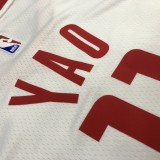 NBA Men Season 2021 Houston Rockets White #11 YAO Jersey High Quality Name and Number Print