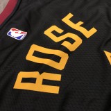 NBA Men Season 2021 Cleveland Cavaliers Black #1 ROSE Jersey High Quality Name and Number Print