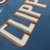NBA Men Los Angeles Clippers Light Blue LEONARD#2 Jersey High Quality Name and Number Print