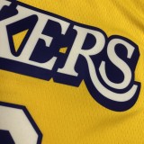 NBA Los Angeles Lakers 19-20 New Yellow #0 WESTBROOK Jersey High Quality Name and Number Print