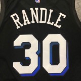 NBA Season 2021 Men New York Knicks Black #30 RANDLE Jersey High Quality Name and Number Print