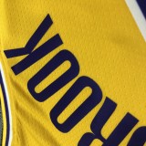 NBA Men Los Angeles Lakers Retro Yellow Round Neck #0 WESTBROOK Jersey High Quality Name and Number Print