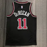 NBA Men Chicago Bulls Black #11 DEROZAN Jersey High Quality Name and Number Print