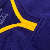 NBA Men Los Angeles Lakers Purple #0 WESTBROOK V-neck Jersey High Quality Name and Number Print