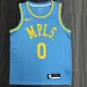 NBA Season 2021 Los Angeles Lakers Minneapolis Blue #0 KUZMA Round Neck Jersey High Quality Name and Number Print