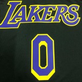 2021 NBA #0 WESTBROOK  Lakers Bonus Edition Black NBA Jersey  High Quality Name and Number Print