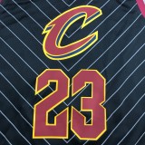 NBA Men Season 2021 Cleveland Cavaliers Black #23 JAMES Jersey High Quality Name and Number Print