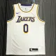 NBA Men Los Angeles Lakers #0 WESTBROOK Retro White Round Neck Jersey High Quality Name and Number Print
