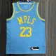 NBA Season 2021 Los Angeles Lakers Minneapolis Blue #23 JAMES Round Neck Jersey High Quality Name and Number Print