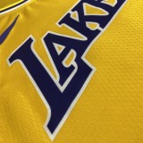 NBA Men Los Angeles Lakers Retro Yellow Round Neck #7 ANTHONY Jersey High Quality Name and Number Print