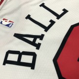 NBA Men Chicago Bulls White #2 BALL Jersey High Quality Name and Number Print
