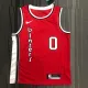 NBA Portland Trail Blazers Retro Red #0 LILLARD Jersey High Quality Name and Number Print