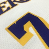 NBA Men Los Angeles Lakers #7 ANTHONY Retro White Round Neck Jersey High Quality Name and Number Print