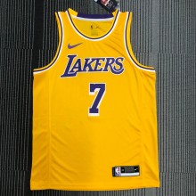 NBA Men Los Angeles Lakers Retro Yellow Round Neck #7 ANTHONY Jersey High Quality Name and Number Print