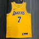 NBA Men Los Angeles Lakers Retro Yellow Round Neck #7 ANTHONY Jersey High Quality Name and Number Print