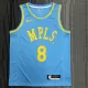 NBA Season 2021 Los Angeles Lakers Minneapolis Blue #8 BRYANT Round Neck Jersey High Quality Name and Number Print