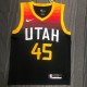 NBA New Season 2021 Men Utah Jazz Black City #45 MITCHELL Jersey High Quality Name and Number Print