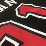 NBA Men Chicago Bulls Black #91 RODMAN Jersey High Quality Name and Number Print