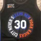 NBA Season 2021 Men New York Knicks Black #30 RANDLE Jersey High Quality Name and Number Print