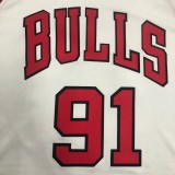 NBA Men Chicago Bulls White #91 RODMAN Jersey High Quality Name and Number Print