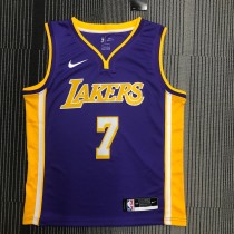 NBA Men Los Angeles Lakers Purple #7 ANTHONY V-neck Jersey High Quality Name and Number Print