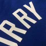 NBA Men Golden State Warriors Retro Blue #30 CURRY Jersey High Quality Name and Number Print