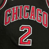 NBA Men Chicago Bulls Black #2 BALL Jersey High Quality Name and Number Print