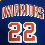 NBA Men Golden State Warriors Retro Blue #22 WIGGINS Jersey High Quality Name and Number Print