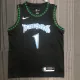 NBA Men Minnesota Timberwolves Retro Black #1 EDWARDS Jersey High Quality Name and Number Print