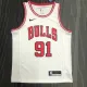 NBA Men Chicago Bulls White #91 RODMAN Jersey High Quality Name and Number Print