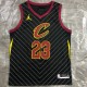 NBA Men Season 2021 Cleveland Cavaliers Black #23 JAMES Jersey High Quality Name and Number Print