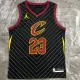 NBA Men Season 2021 Cleveland Cavaliers Black #23 JAMES Jersey High Quality Name and Number Print
