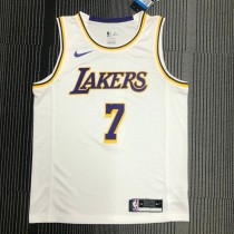 NBA Men Los Angeles Lakers #7 ANTHONY Retro White Round Neck Jersey High Quality Name and Number Print