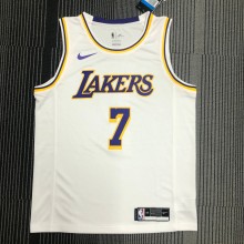 NBA Men Los Angeles Lakers #7 ANTHONY Retro White Round Neck Jersey High Quality Name and Number Print