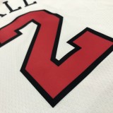 NBA Men Chicago Bulls White #2 BALL Jersey High Quality Name and Number Print